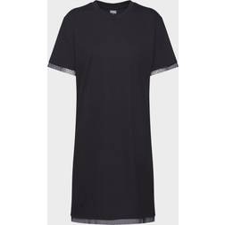 Urban Classics Boxy Lace Hem Tee Dress - Schwarz