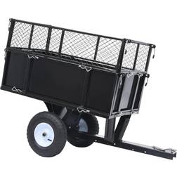 vidaXL Tipping Trailer for Lawn Mower 92449