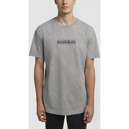 Napapijri Elegant Gray Logo Tee - Timeless Appeal