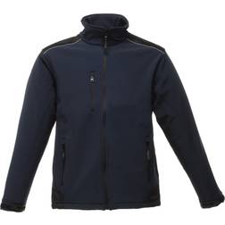 Regatta Mens Sandstorm Hardwearing Softshell Jacket - Negro/Azul