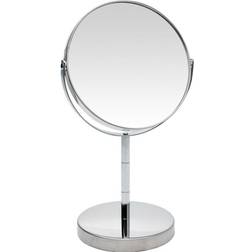 Koopman Double Sided Makeup Mirror Magnified x 2 Swivel Mirror On Stand Chrome