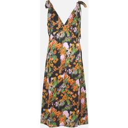 Stine Goya Naima Midi Dress - Artist Canvas At Night