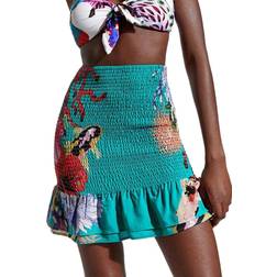 Desigual Nachhaltiger Minirock Korallen - Blue