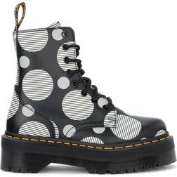 Dr. Martens 1460 Polka Dot Smooth Leather Boots - Black