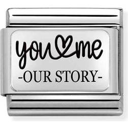 Nomination Classic You & Me Our Story Charm - Silver/Black