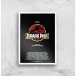 Universal Studios Jurassic Park Giclee Print A3 White Frame Framed Art