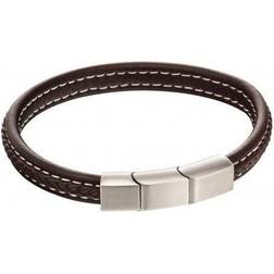 Fred Bennett Plait Mixed Brushed Finish Leather Bracelet B5119