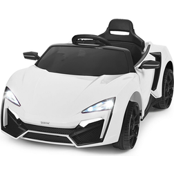 Costway 12V 2.4G RC Electric Vehicle with Lights-White