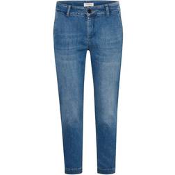 Part Two Soffiapw PA Soffiapw Kvinde Skinny Casual Fit Ensfarvet hos Magasin Light Denim