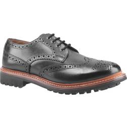 Cotswold Mens Quenington Commando Lace Up Dress Leather Shoe (Black)