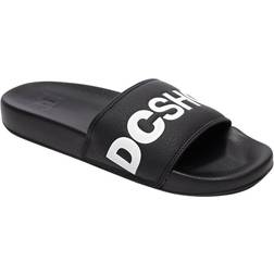 DC Shoes Slide Black/white, Herr, Skor, Sandaler, Svart