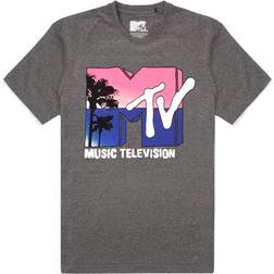 MTV Damen Logo Palm Tree T-Shirt - Grau
