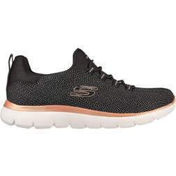 Skechers Summits W - Black Mesh/Rose Gold Trim