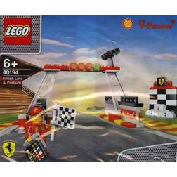 LEGO New Shell V-Power Collection ~ Finish Line, Podium & Minifigure ~ 40194