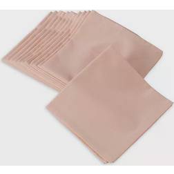 Saro Lifestyle Solid Dinner Napkins in Rose Set of 12 Cloth Napkin Pink (50.8x50.8)