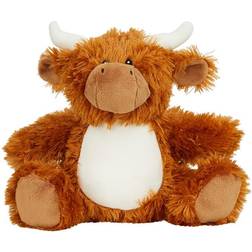 Mumbles Printme Highland Cow Plyschdjur Brown 26cm