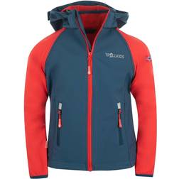 Trollkids Kinder Softshelljacke Rondane - Navyblau/Rot