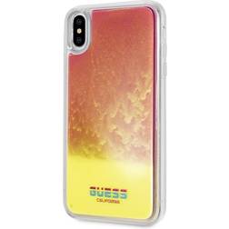 Guess Glow In The Dark Case (iPhone Xs Max) Transparent/röd/gul
