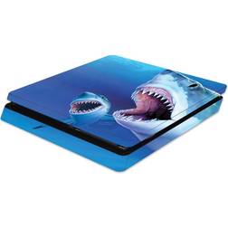 MightySkins PS4 Slim Console Skin - Great Whites