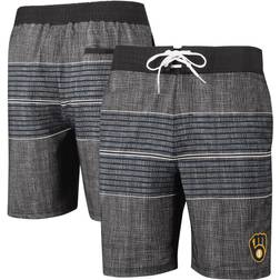 G-III Sports by Carl Banks Men's Charcoal Milwaukee Brewers Horizon Volley Swim Trunks