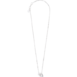 Snö of Sweden Connected Pendant Heart Necklace - Silver/Transparent