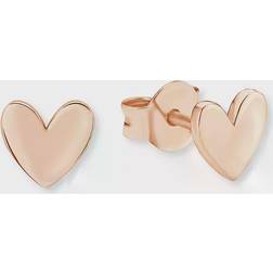 s.Oliver Stud earrings Women Ear jewelry, 0,5 cm, Rosé, Heart, Comes in jewelry gift box, 2019868