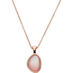 Skagen Agnethe Rose-Tone Stainless Steel Mother of Pearl halsband SKJ1473791