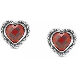 Nomination & CZ Heart Earrings