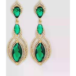 Jon Richard Cubic Zirconia Marquise Statement Drop Earrings