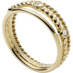 Fossil Val Vintage Heritage Prestack Ring - Gold/Transparent