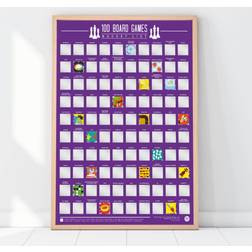 Gift Republic 100 Board Games Scratch Off Bucket List Poster