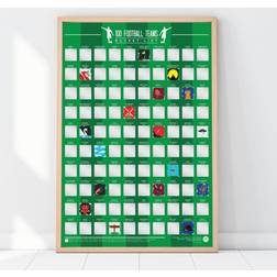 Gift Republic 100 Football Teams Scratch Off Poster 42x59.4cm