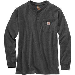 Carhartt Henley Pocket Lange Mouw - Donkerblauw