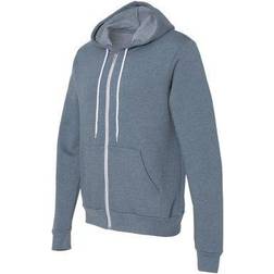 Bella+Canvas 3739 Unisex Poly-Cotton Fleece Full-Zip Hooded Sweatshirt