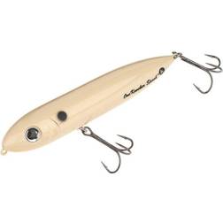 Heddon One Knocker Spook Topwater Fishing Lure for Saltwater and Freshwater, 4 1/2 Inch, 3/4 Ounce, Bone/ Orange Mouth