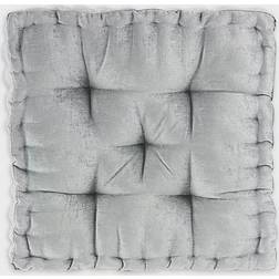 Intelligent Design Azza Square Floor Cushion in Grey Chair Cushions Gray (50.8x50.8)