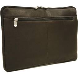 Piel Leather 2894-BLK 17In Zip Laptop Sleeve Black