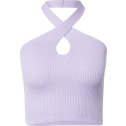 Urban Classics Ladies Rib Knit Crossed Neckholder Top