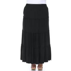 White Mark Plus Tiered Maxi Skirt