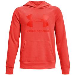 Under Armour Felpa con Cappuccio Bambino Rival Big Logo - Rosso