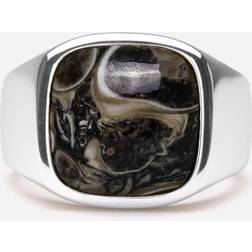 IX Studios Cushion Signet Ring Turtle Agate