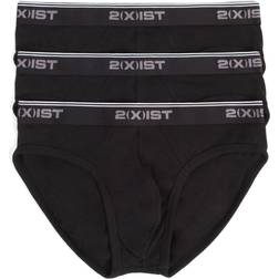 2(X)IST Mens Stretch Cotton Brief 3-Pack - Black