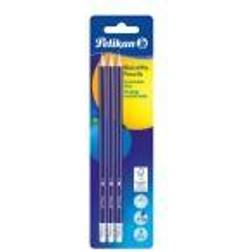 Pelikan Bleistift HB mit Radierer 3er Set