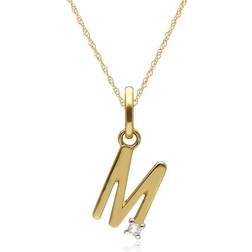 Initial Diamond Letter Necklace in 9ct