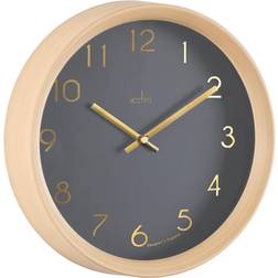 Acctim Upsilon Wood Effect Wall Clock, Brown Wall Clock