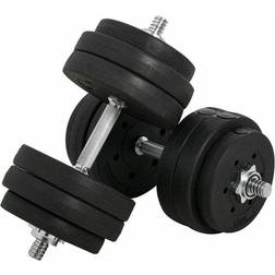 Homcom Adjustable Dumbbells Weight Set 30 kg