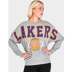 Mitchell & Ness Women's Lakers Logo Fleece Hoodie Grau
