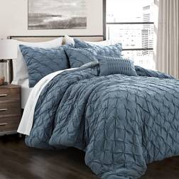 Lush Decor Ravello Pintuck Bedspread Blue (228.6x228.6)