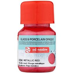 Art Creation Glas & Porcelænsfarve Uigennemsigtig 30 ml Metallic Red (8204)