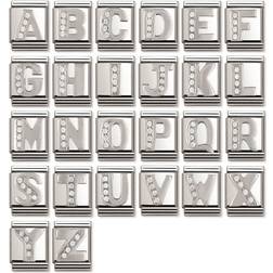 Nomination Big SilverShine länkbitar med bokstäver 332301 J